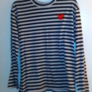 Large Navy blue n White Men's  shirt